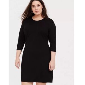 Torrid Black Premium Ponte Shift Dress Size 2